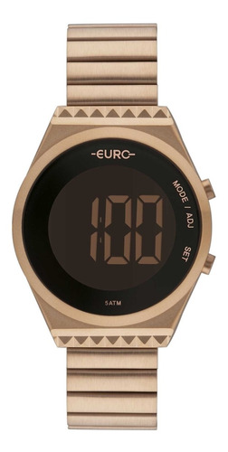 Relogio Feminino Euro Dourado Digital Eubjt016ab/4j