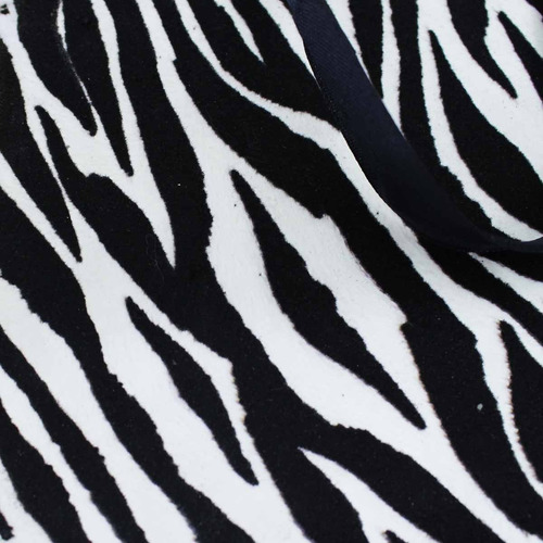 Sacola De Papel Luxo Zebra - 21x18 Cm - 12 Unidades