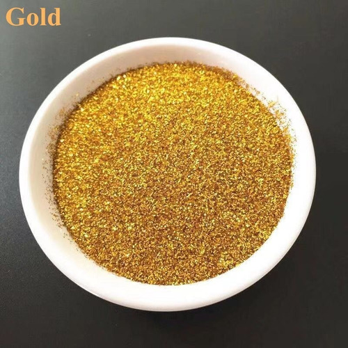 Polvo Para Efecto Escarcha Tornasol Dorado X1 Cajita