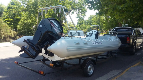 Imagen 9 de 14 de Semirrigido 5,5 Mts Con Mercury 90 Hp 4 Tiempos Todo Okm