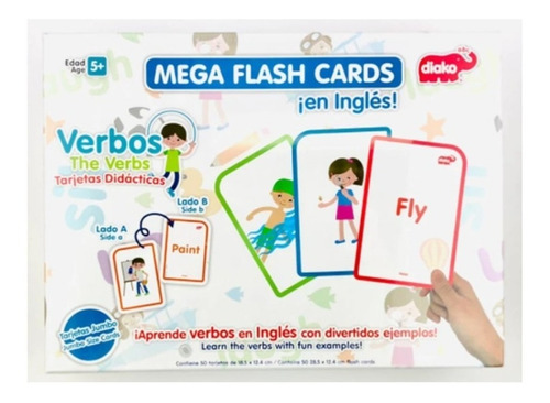 Mega Flash Cards Verbos Ingles Y Español Didactico
