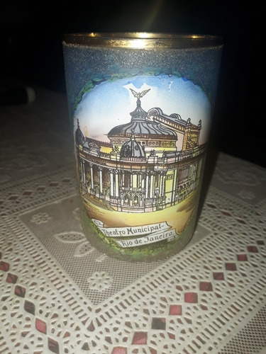 Antiguo Vaso Recuerdo Del Museo Municipal De Río De Janeiro