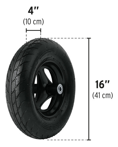 Carretilla 175l Plastica Doble Llanta 580kg B/madera Truper