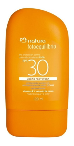 Natura Bloqueador Corporal Fps 30 A Prueba Agua, Sudor 120ml