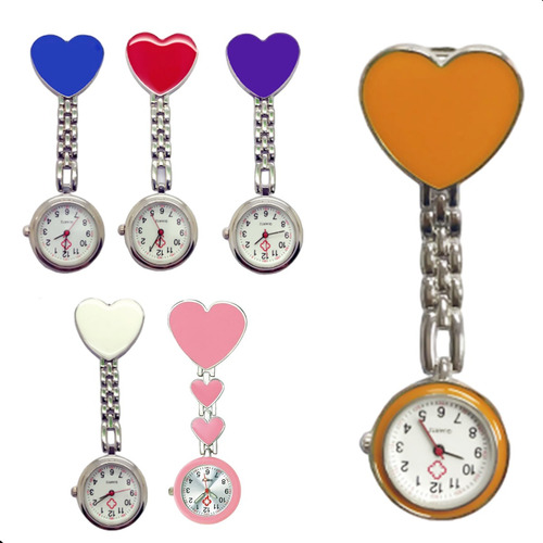 Reloj De Bolsillo Metal Broche Para Enfermera  De Amor