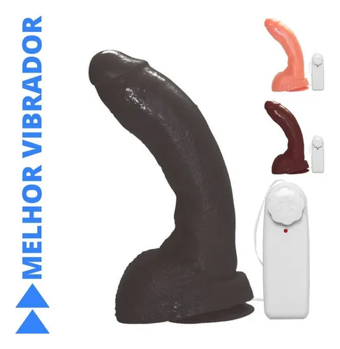 Vibrador con ventosa para pene 21 cm 5 cm gran pene negro de