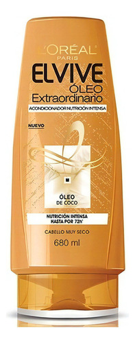 Acondicionador L'Oréal Paris Elvive Acondicionador Óleo Coco Elvive L'oréal Paris 680 Ml Óleo de Coco de coco en botella de 680mL de 680g por 1 unidad