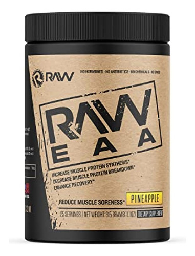 Aminoácidos Esenciales Raw Eaa, 25 Porciones (piña, 11 Oz)
