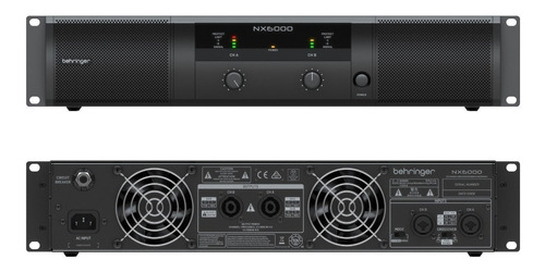 Behringer Nx6000 Potencia Digital 6000 Watts 3000 X 2 4 Ohms