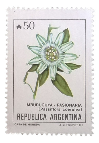 Argentina Flora, Sello Gj 2224 Flor 50 A 1989 Mint L11682