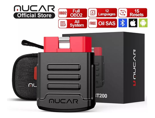 Scanner Automotriz Thinkcar Mucar Bt200 Pro, 15 Reset Gratis