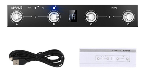 Imagen 2 de 3 de Pedal De Controlador De Pie Midi Inalámbrico Portátil De 4