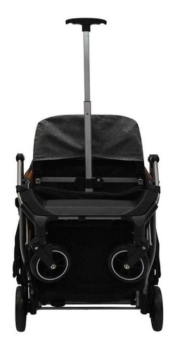 Imagen 3 de 3 de Cochecito de paseo Premium Baby Sevilla gris/negro con chasis color plateado