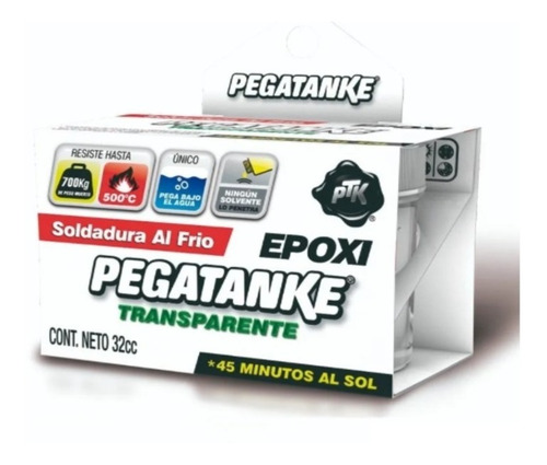 Imagen 1 de 2 de Pegamento Epoxico Soldadura Fría Transparente Pegatanke