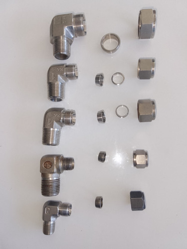 Juego De (21) Accesorios De Compresión Ss 316 Para Tuberias.