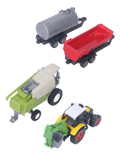 Conjunto De Brinquedos Kids Farmer Truck Alloy Pull Back Mul