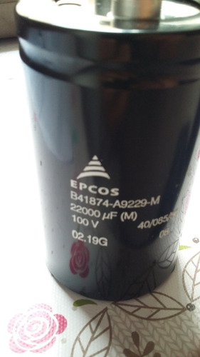Imagem 2 de 10 de 2x Capacitor Eletrolitico 22.000uf X 100v * Epcos * 22000uf