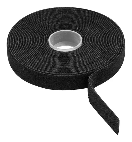 Negro 25 mm Doble cara cinta de Velcro 5 m 