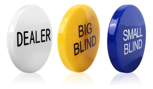 Botones Gse Small Blind, Big Blind, Dealer Puck - Conjunto D