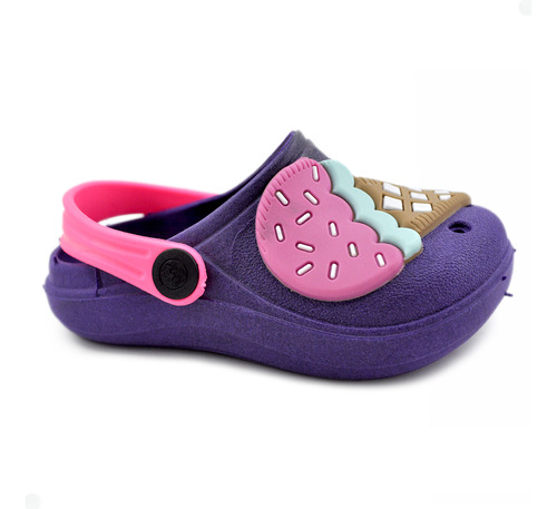 Chinelo Infantil Babuche Sorvete Meninas Conforto Leve Macio