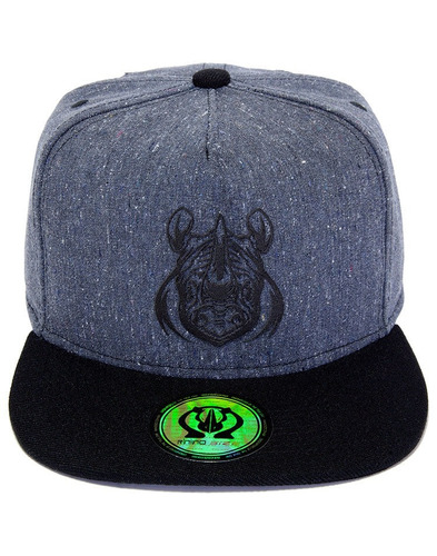 Boné Rhino Size Snapback Aba Reta Grafite E Preto