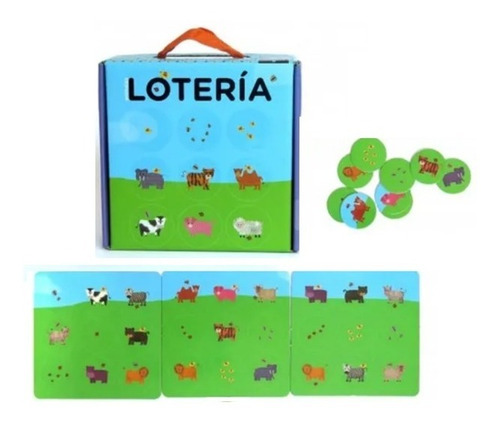 Juego De Mesa Lotería Animales Animalitos Infantil