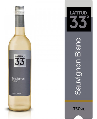 Vinho Branco Argentino Latitud 33 Sauvignon Blanc 750ml 6und