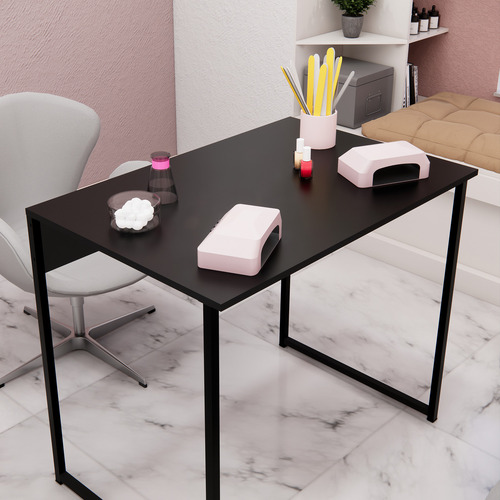 Mesa De Manicure Profissional Salão De Beleza Nail Designer Studio Unha De Gel Cor Preto