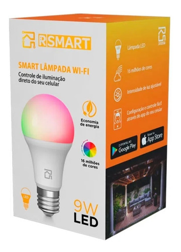 Lampada Inteligente Led Smart Home Wi-fi 9w Na Cor Branca