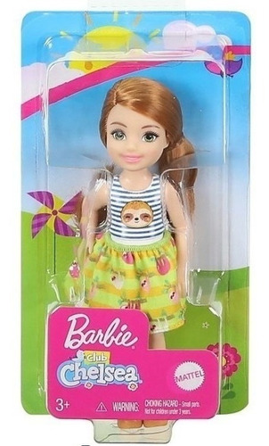 Imagem 2 de 7 de Boneca Barbie Club Chelsea Cabelo Ruivo Ms