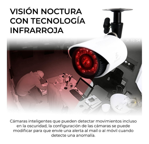Imagen 7 de 8 de Kit De 8 Camaras Alambricas Con Dvr Para Exterior Web478