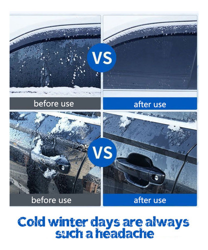A Car Deicing Snow Melt Car Winter Winter Winter Door Handle