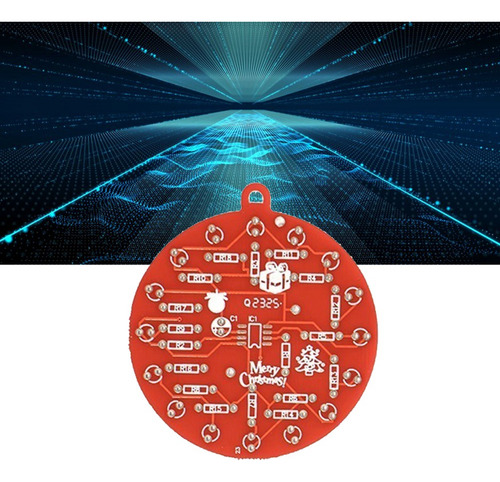 Red Board Con Forma De Árbol De Navidad Ne555, Luces Intermi