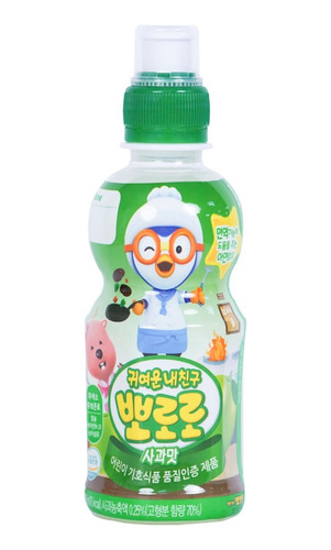 Suco Refresco Coreano Pororo Maçã - Bebida Importado