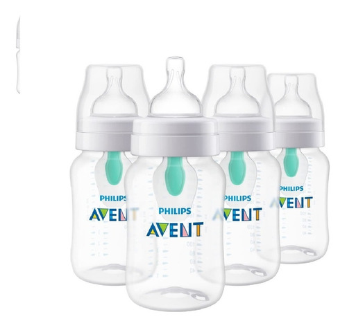 4 Biberones Mamilas Philips Avent Anti-colicos  Airfree 9 Oz