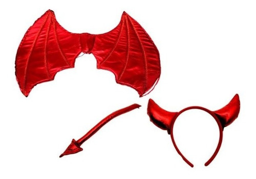 Imagen 1 de 3 de Disfraz Diabla Rojo Sexy Set Accesorios Talla Única 2463-1