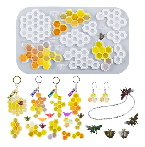 Diybravo Molde De Silicona De Abeja De Panal Para Resina, Mo