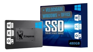 Formate E Turbine Seu Computador Com Ssd Kingston 480gb Com Windows 10 + Office Instalados