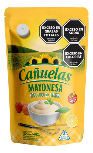 Mayonesa Cañuelas 500grs Pack 6 Unidades