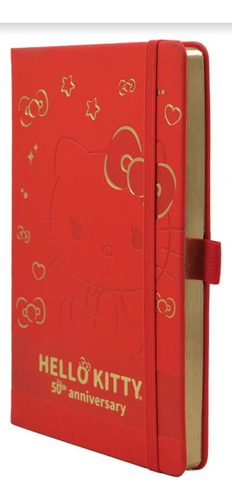 Libreta De Notas Premium Hello Kitty 50 Aniversario Color Rojo