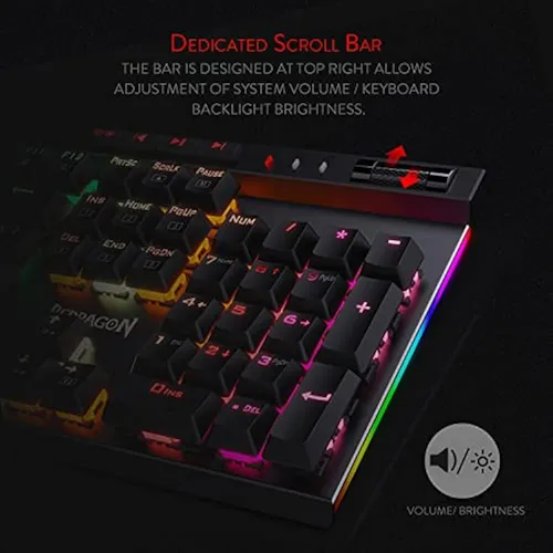 Teclado Mecánico Para Juegos Con Retroiluminación Led Redrag