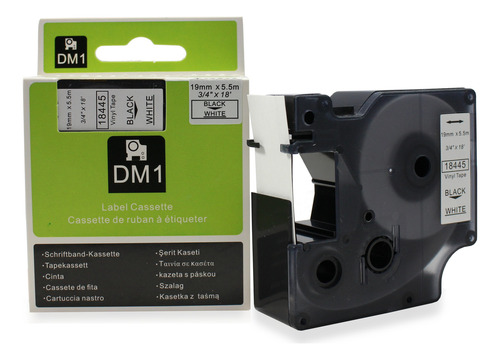 Kit 10 Fita Compativel 18445 Branca 19mm Rotulador 3m Dymo