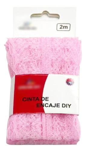 Tela De Encaje De 2mts En Color Rosa Cinta