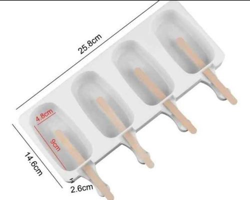 Imagen 2 de 3 de Molde Tipo Magnu De Silicon Helado Dulces