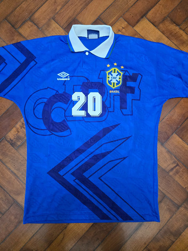 Camiseta Suplente Selección Brasil 1994, Ronaldo 20 L (Usado)