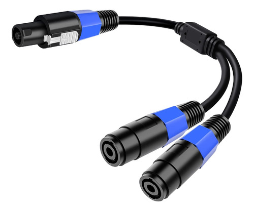 Cable Divisor Speakon Lansensu, 2 Polos, 1 Macho A 2 Hembras