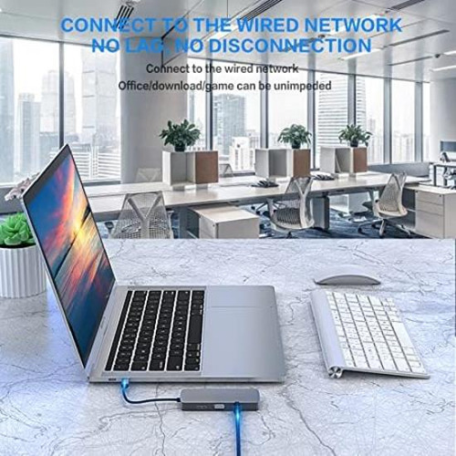 Estación De Acoplamiento Usb-c Hub, Adaptador Multiporta