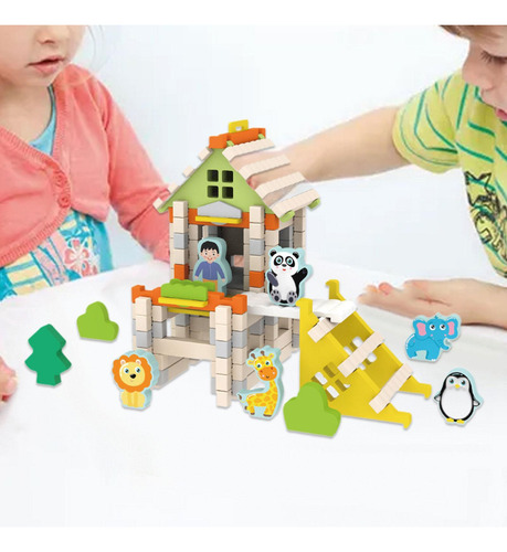 Blocos De Construção Diy Casa Brinquedos Jardim Zoológico