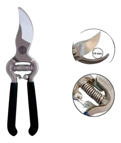 Tijera Para Podar Wembley 5567 Forjada 8'' Acero Al Carbono Verde Oscuro