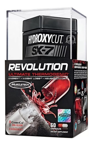 Muscletech Hydroxycut Sx-7 Revolution Ultimate, sabor termogênico 60% sem sabor
